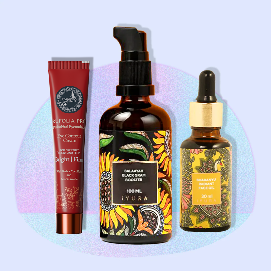 Ensemble en 3 étapes pour sublimer le teint - pour une peau éclatante, d'apparence illuminée, du visage aux pieds.