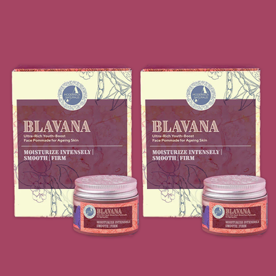 Blavana Ultra-Riche Pommade Faciale Booster de la Jeunesse pour le vieillissement de la peau Lot de 2