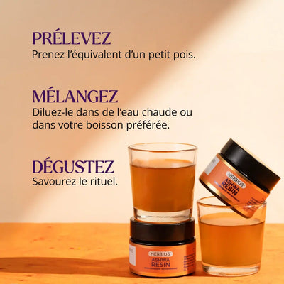 HERBIUS® ASHWA RESIN : Un puissant mélange de Shilajit pur de l’Himalaya et de l’Ashwagandha la plus étudiée cliniquement au monde (KSM-66®) - Lot de 2