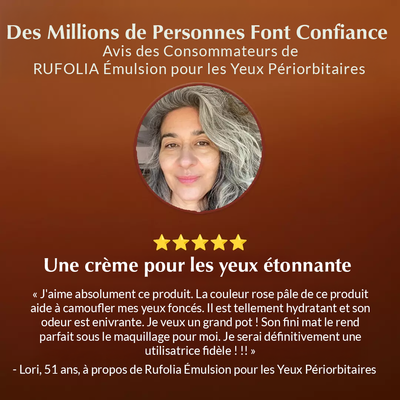 Rufolia Pro Eyemulsion Périorbitaire - Crème contour des yeux – Éclaircit, raffermit et hydrate le dessous des yeux – Nouvelle formule à base de manjistha, d'aloe vera, de lotus et de niacinamide – Meilleure crème pour le dessous des yeux