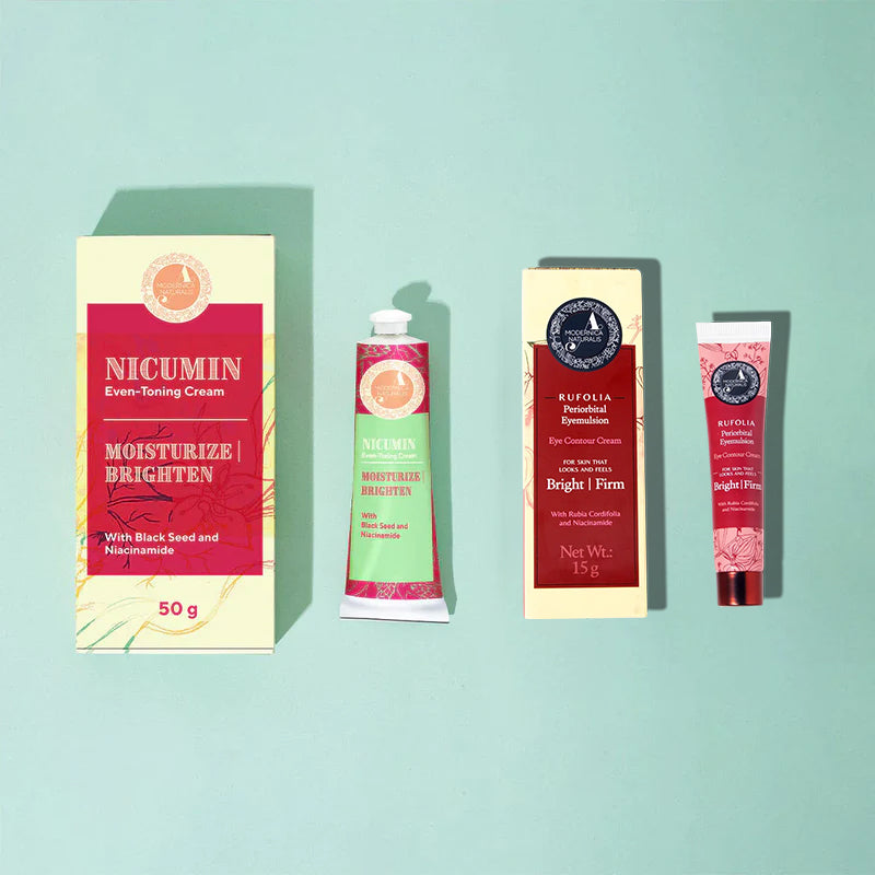 Glow Getter Duo: Rufolia Eyemulsion Périorbitaire et Nicumin Crème Unifiante Visage
